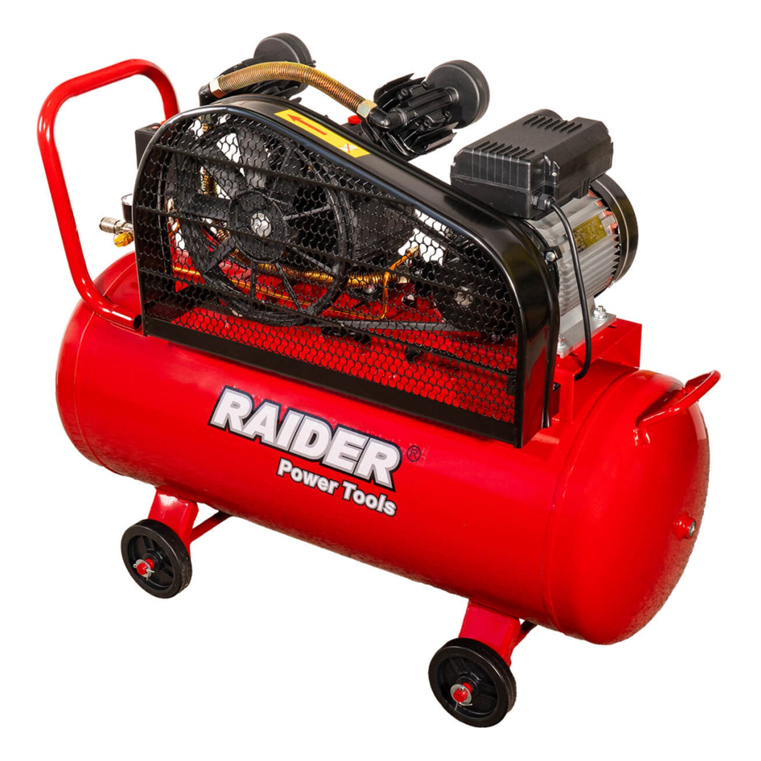 Въздушен компресор 100 л 2CP 1.5KW 170 л/мин. 2 бутала 8 бара 220V RAIDER