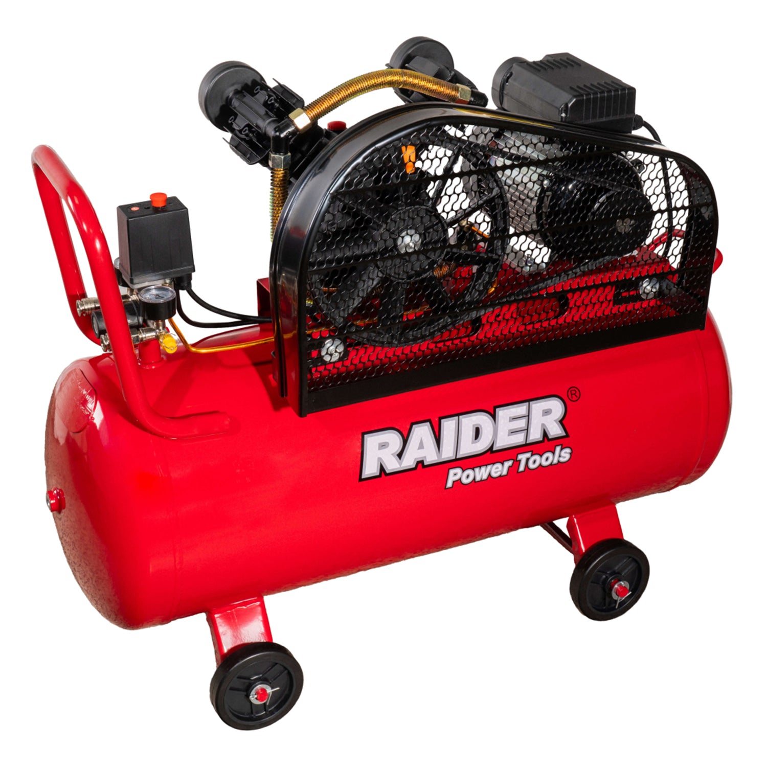 Въздушен компресор 100 л 2CP 1.5KW 170 л/мин. 2 бутала 8 бара 220V RAIDER