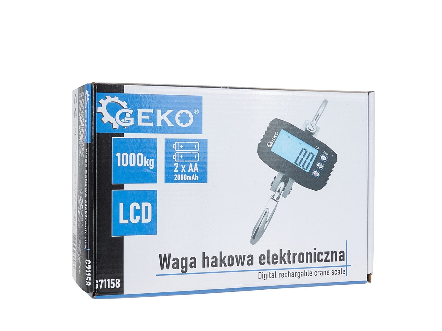 Дигитална кранова везна 1000 кг с дистанционно GEKO