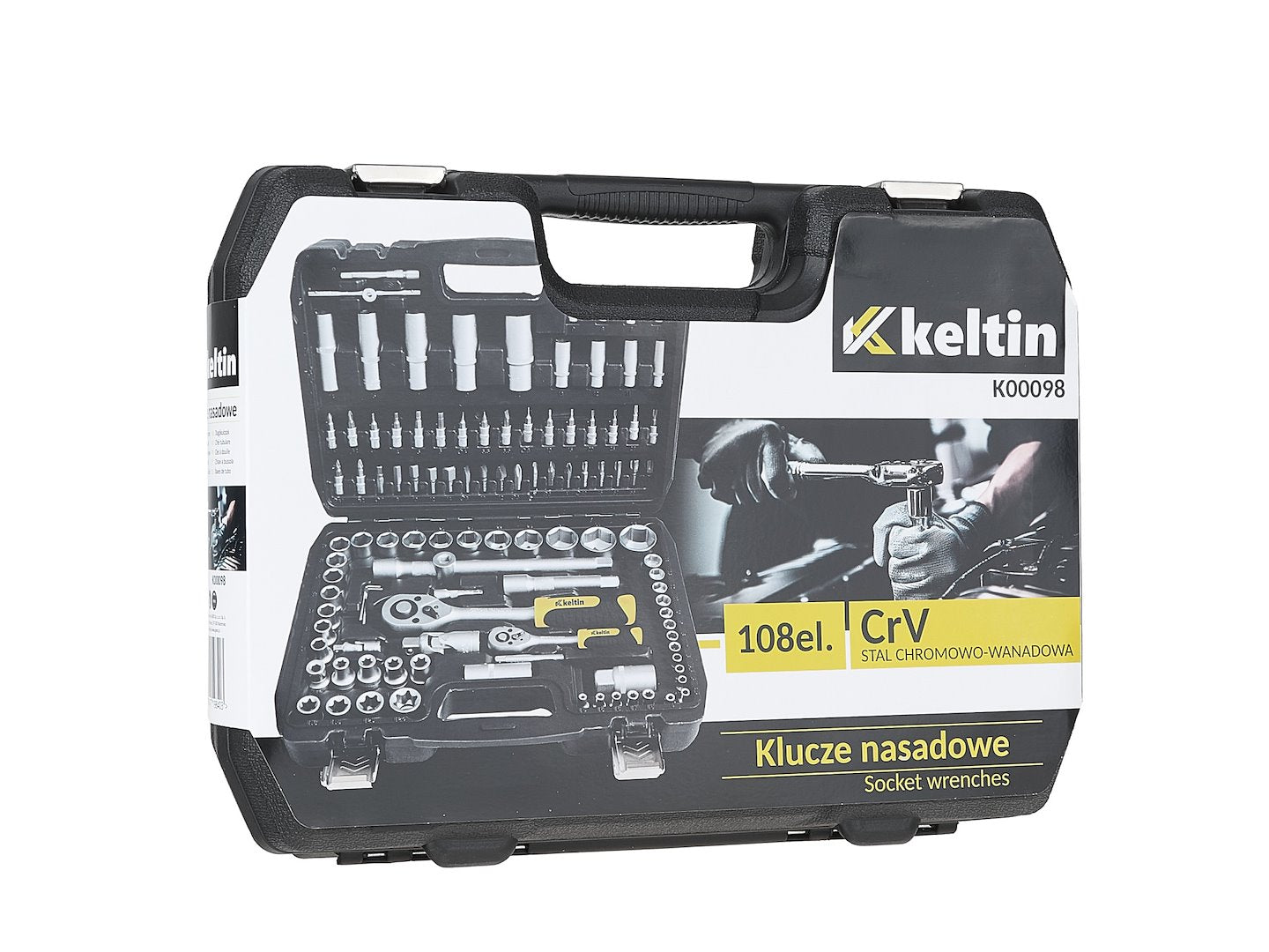 Комплект инструменти 108 части 1/4", 1/2" KELTIN
