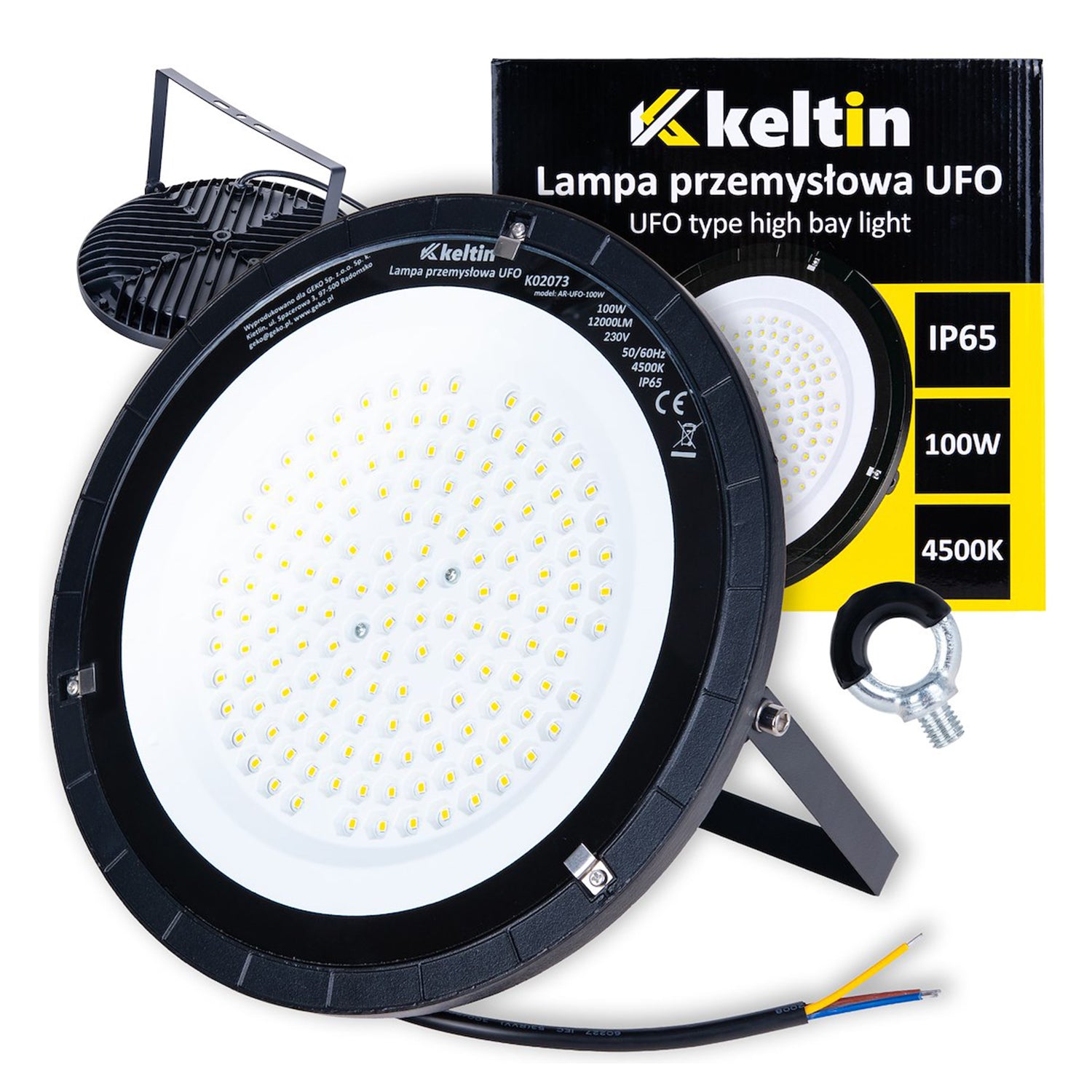 Индустриална LED лампа Highbay 100W 12000lm 4500K IP65 - KELTIN