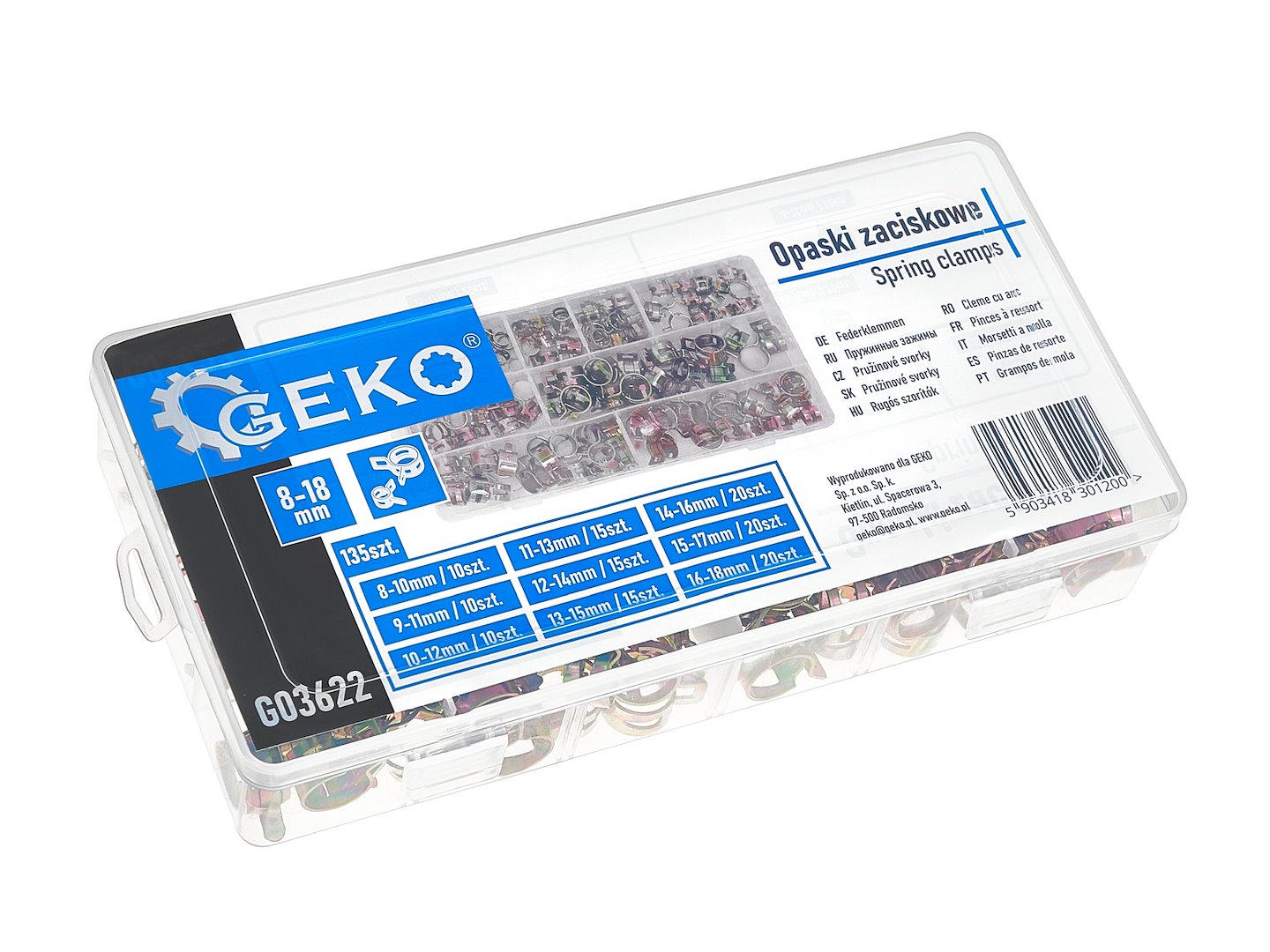 Комплект скоби за маркучи 135 броя GEKO