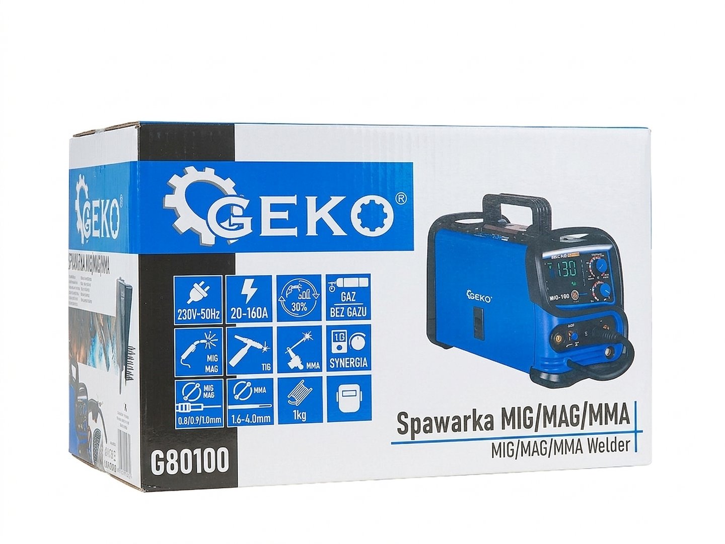 Заваръчен апарат MIG/MAG/MMA 20-160А GEKO