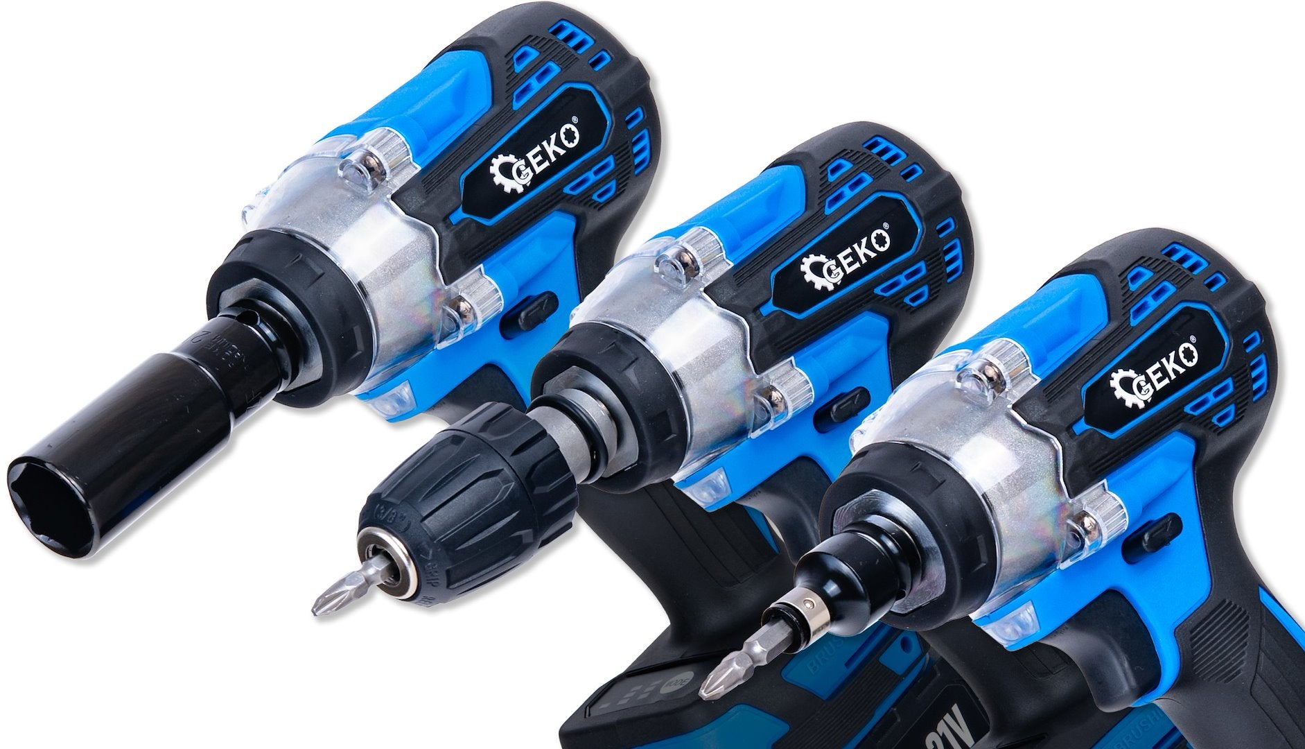 Ударен гайковерт с акумулатор 1/2'' 21V 3Ah 350Nm GEKO