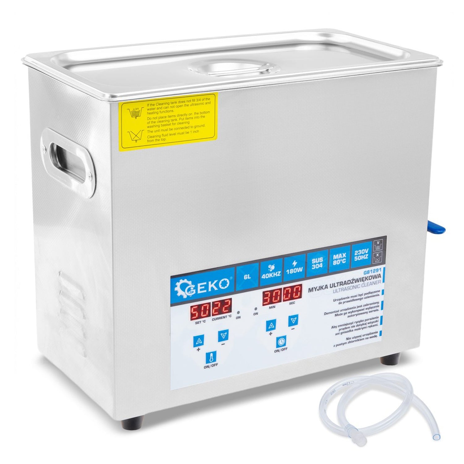 Ултразвуков апарат за почистване 6 л 180W – GEKO