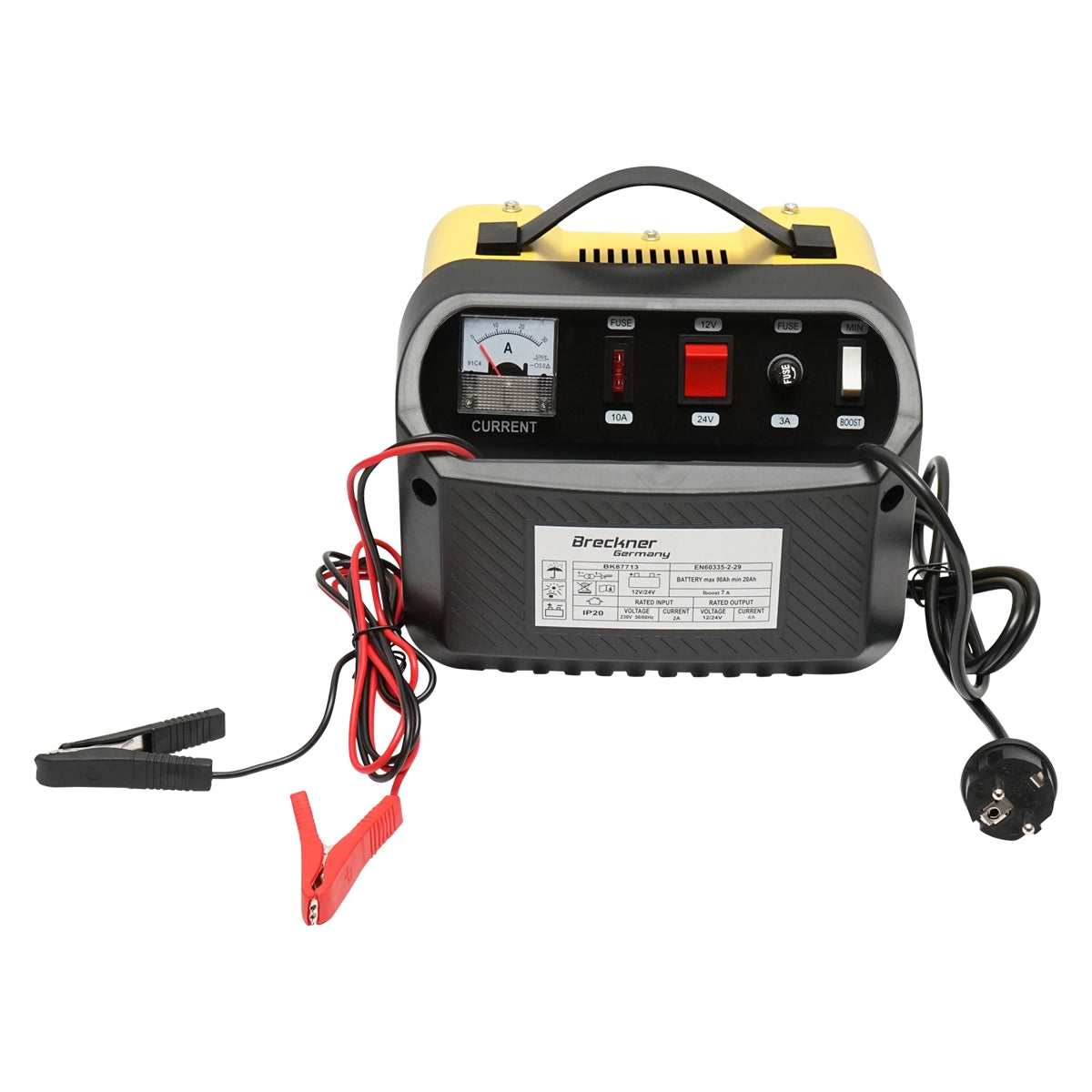 Зарядно устройство за автомобилни акумулатори 12/24V 5A 230V/140W за акумулатори 20-90Ah Breckner Germany