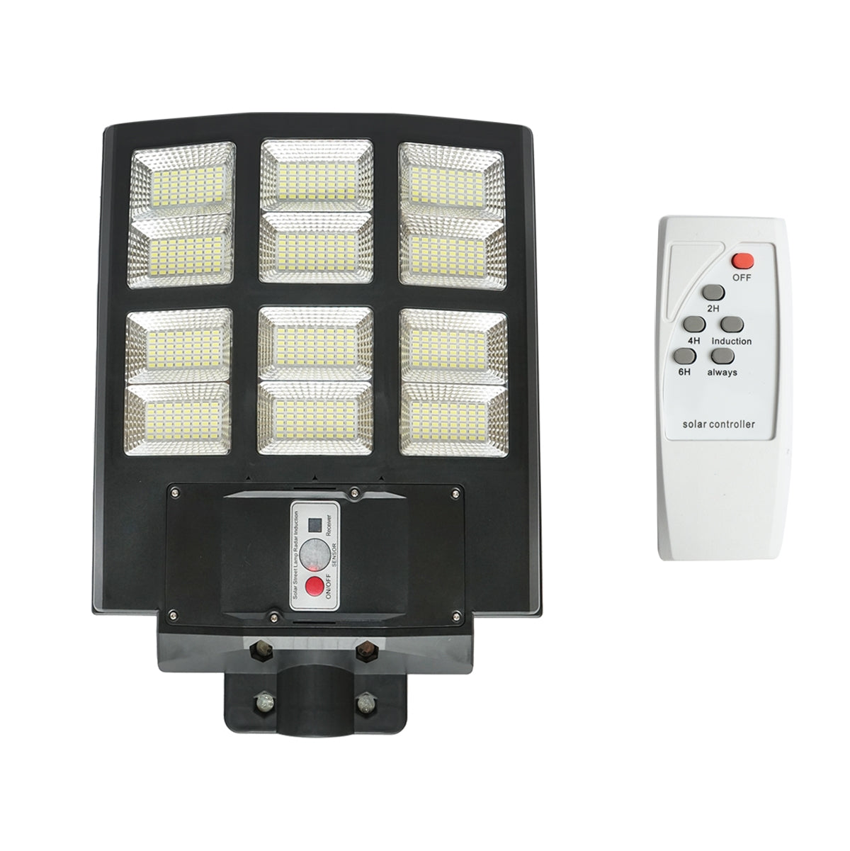 Соларна LED лампа за улично осветление 600W, 6500K, IP65 със соларен панел, сензор за движение, дистанционно, Breckner Germany