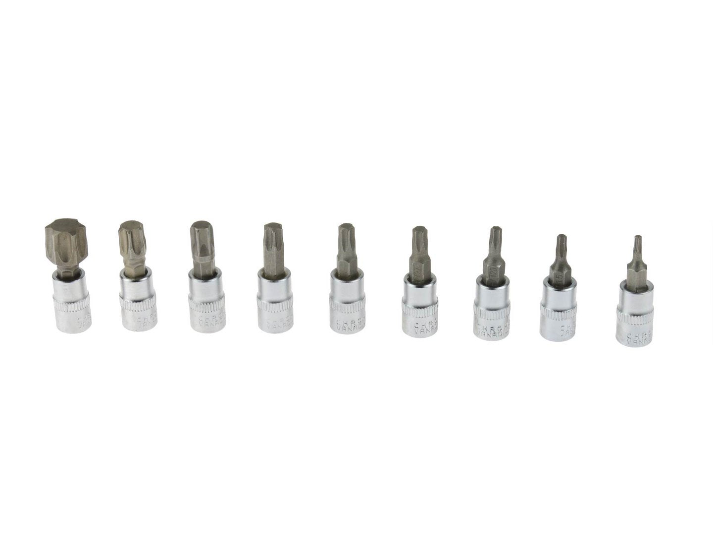 Комплект 9 бита торкс Т10-Т60 1/4" CrV - GEKO