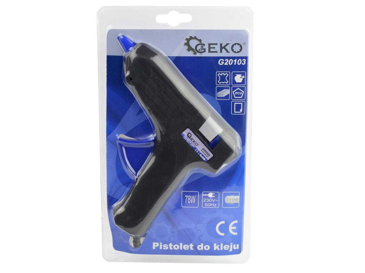 Пистолет за лепене със силикон 78W GEKO