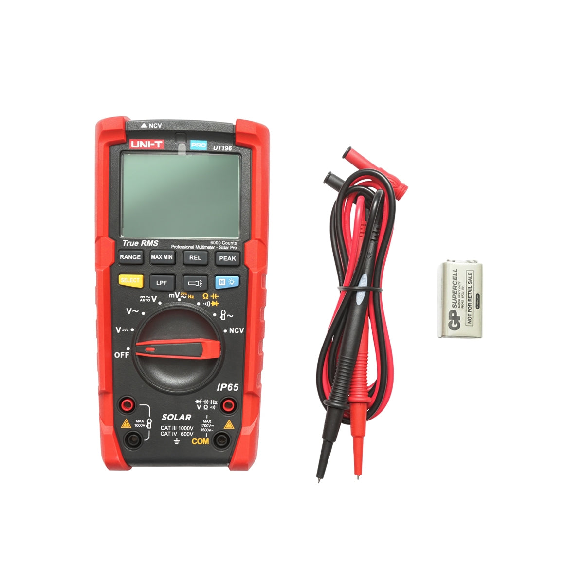 Професионален цифров мултиметър Solar Pro UT196, 1700V True RMS UNI-T