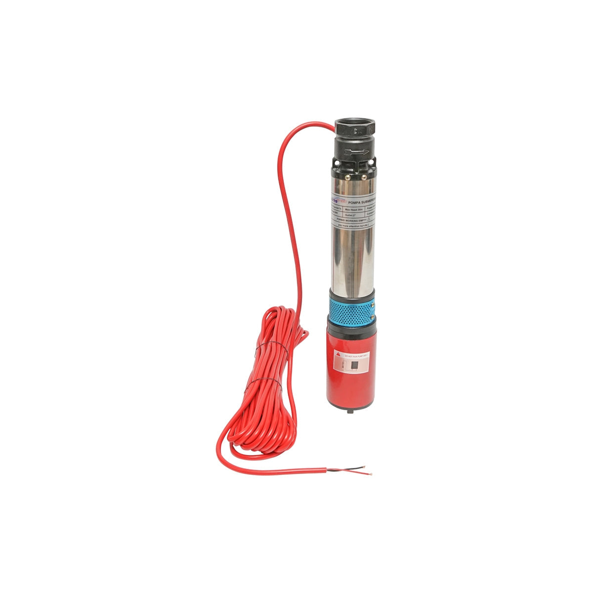 Потопяема водна помпа за слънчев панел 24V/300W 8A дебит 4m3/h, D80 мм