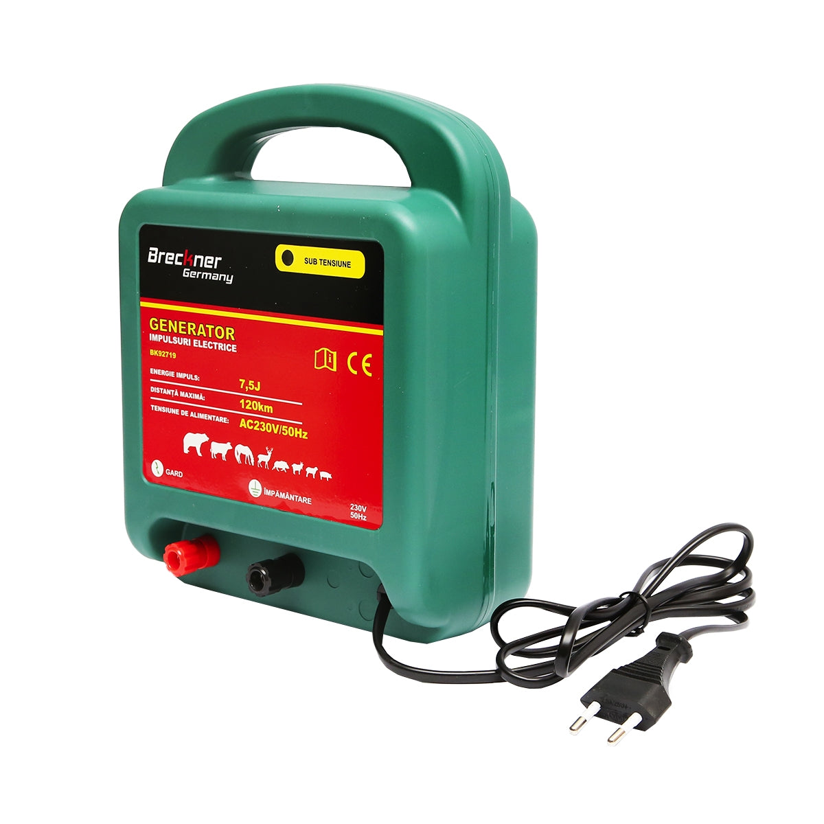 Генератор на импулси AC230V/50Hz 7.5 джаула, 120км за ел. ограда Breckner Germany