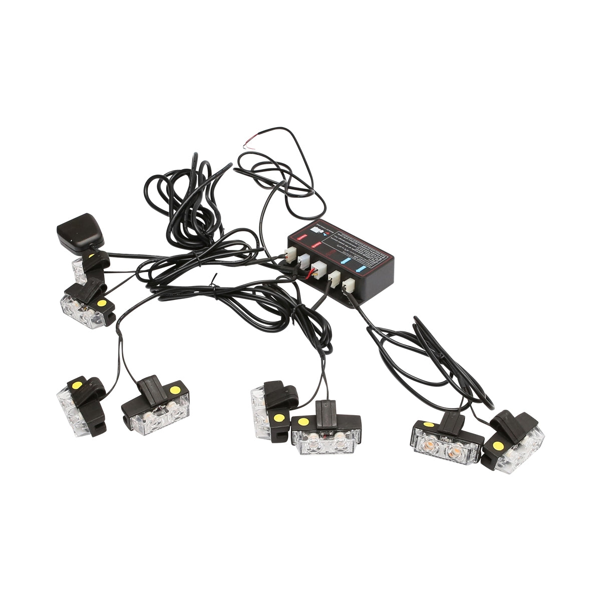 Комплект 8 стробоскопа с 2 LED, жълта светлина 12V Breckner Germany