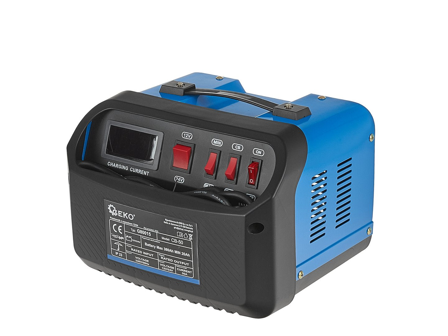 Зарядно устройство със стартер CB50 12V/24V 30A за автомобилни акумулатори 20–380Ah