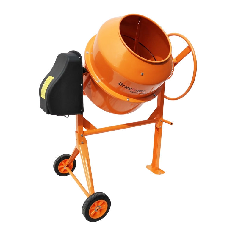 Бетонобъркачка 800W, обем 200L, чугунено зъбно колело и коронка, 58Kg Breckner Germany