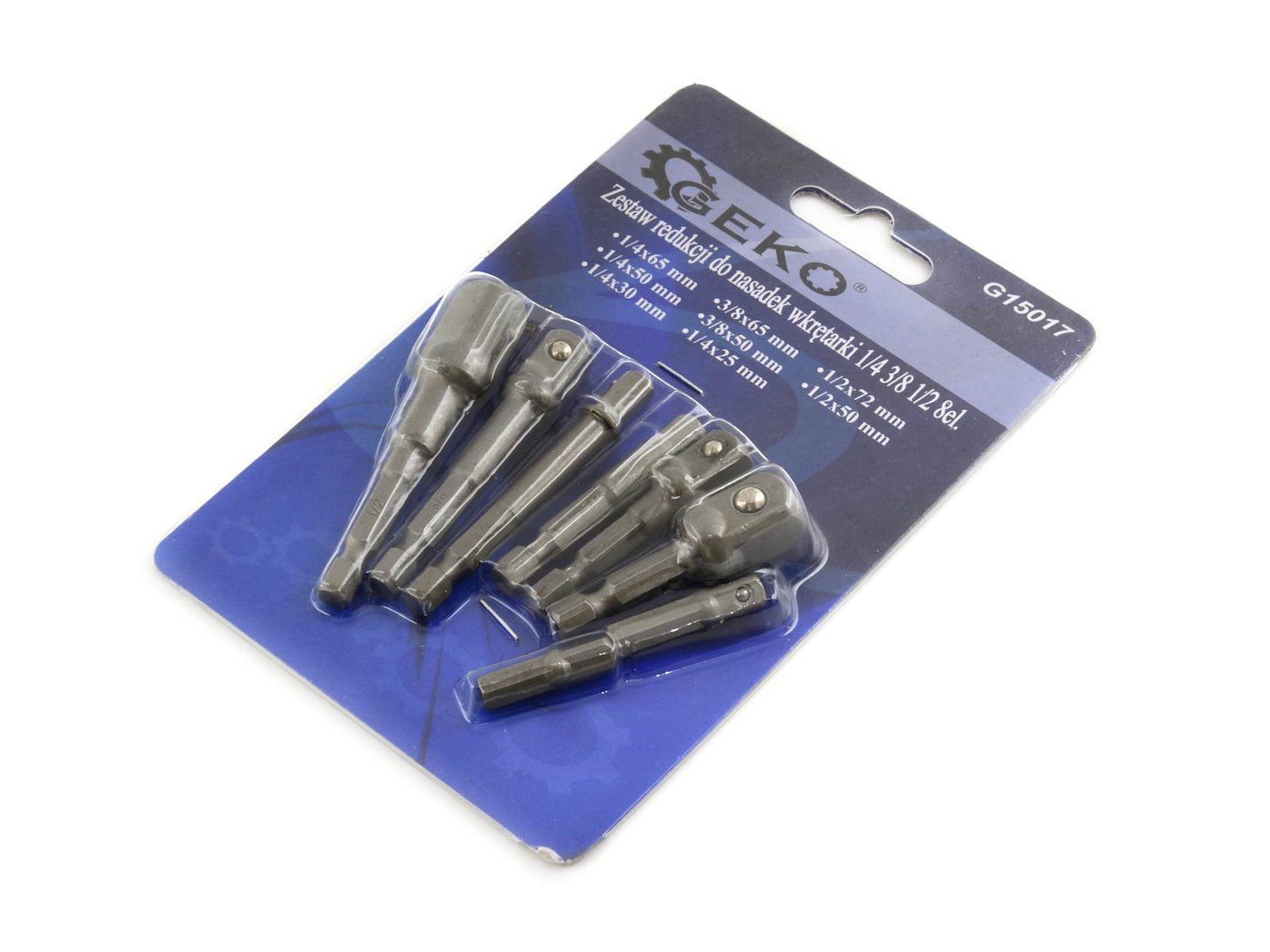 Комплект шестостенни битове адаптери 1/4" 3/8“ 1/2" 8 броя GEKO