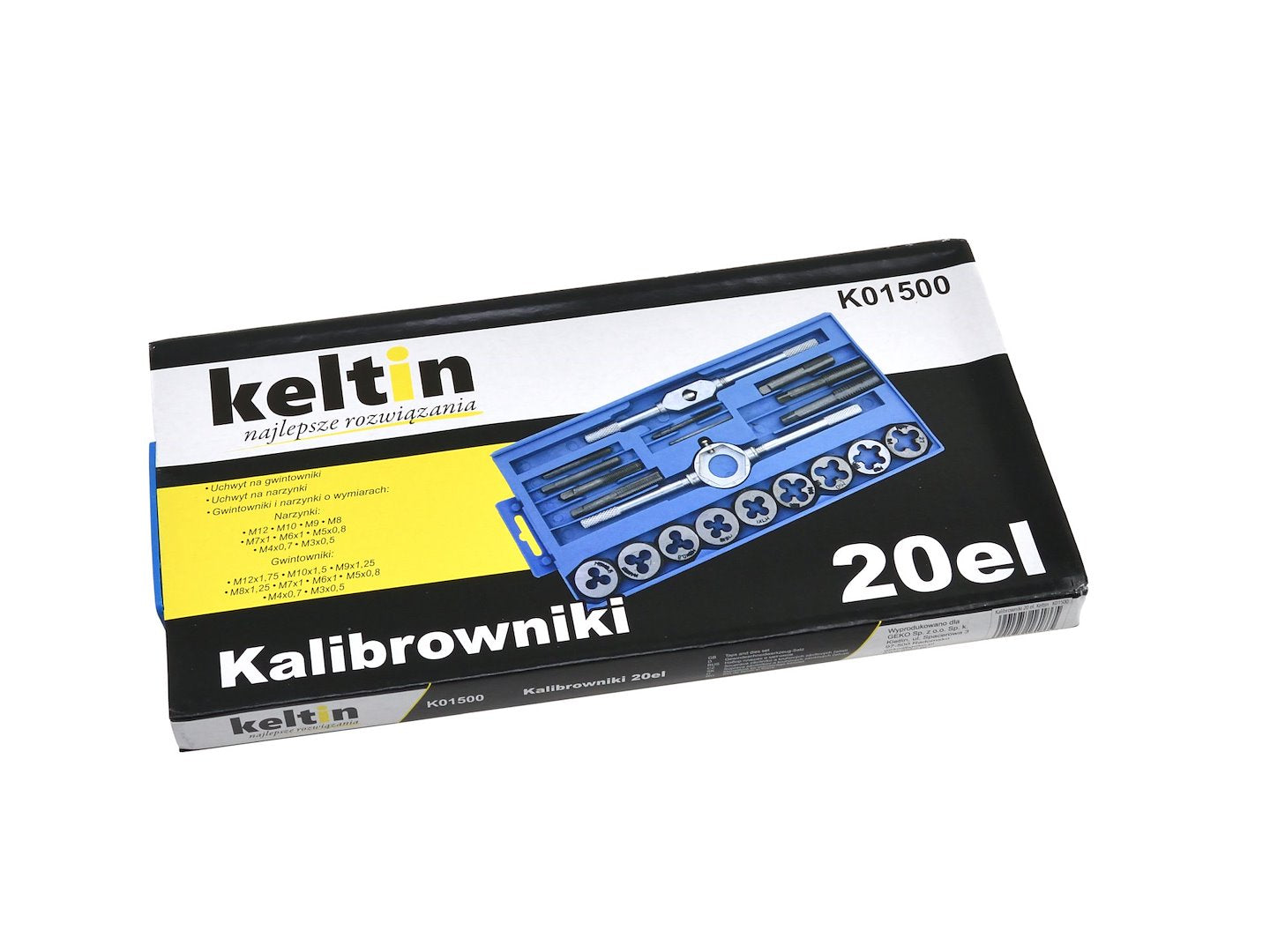 Комплект метчици и плашки KELTIN 20 броя, метрична резба М3-М12