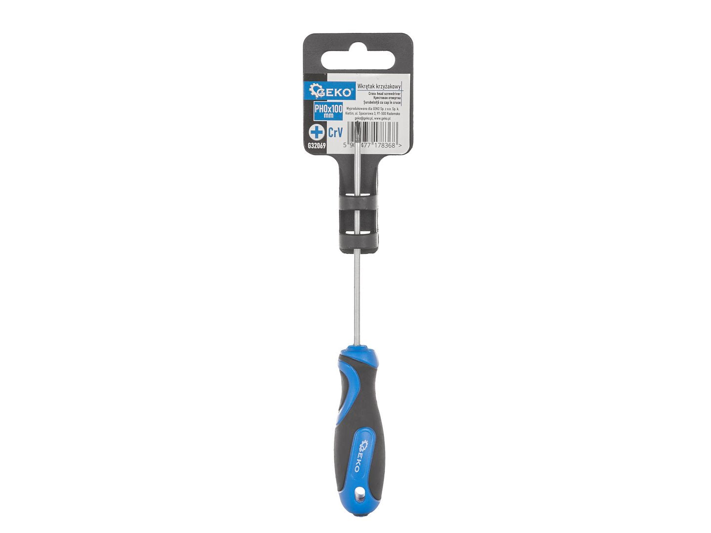 Отвертка Philips PH0, 100 мм, с магнитен накрайник GEKO