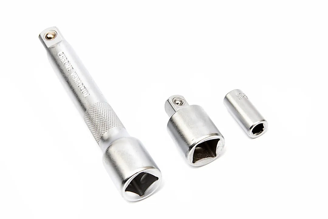 Комплект динамометричен ключ НВМ Холандия 5 части, 1/4" (5-25 NM) и 1/2" (28-210 NM), с удължител 125 мм и адаптер