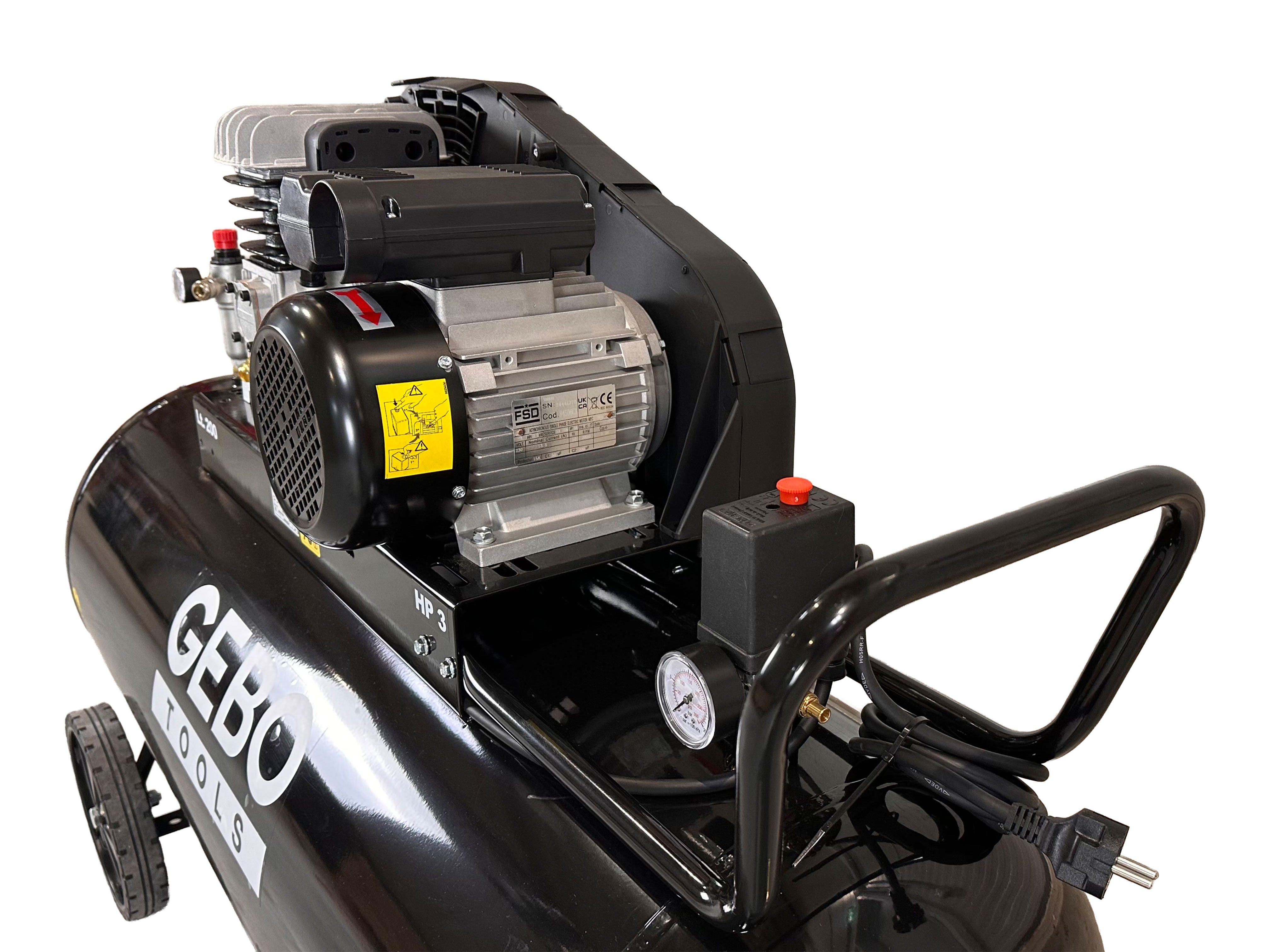 Професионален компресор 200 л 3 CP 230 V GEBO TOOLS