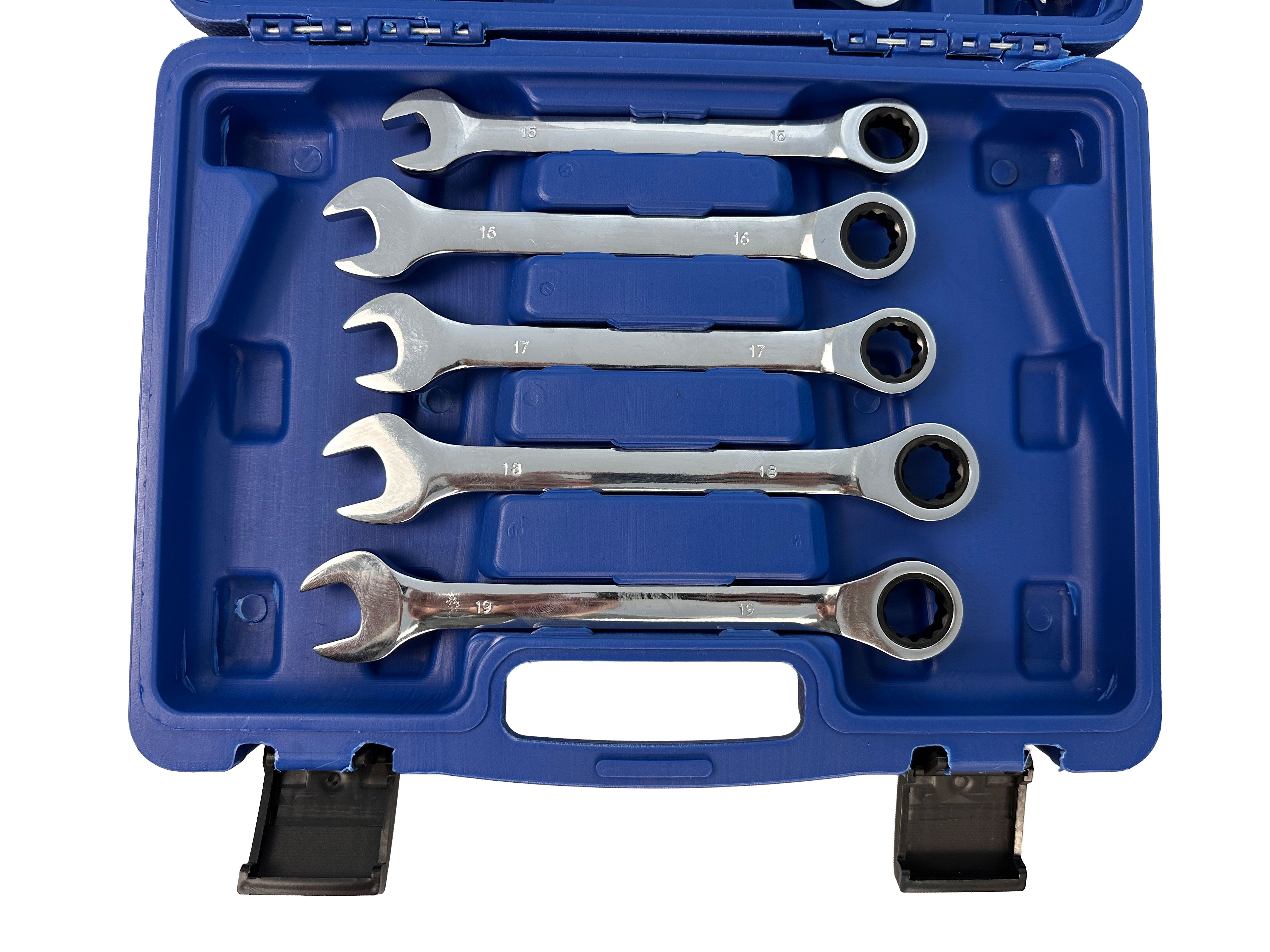 Комплект комбинирани ключове с тресчотка 8-19 мм, 12 бр. GEBO TOOLS