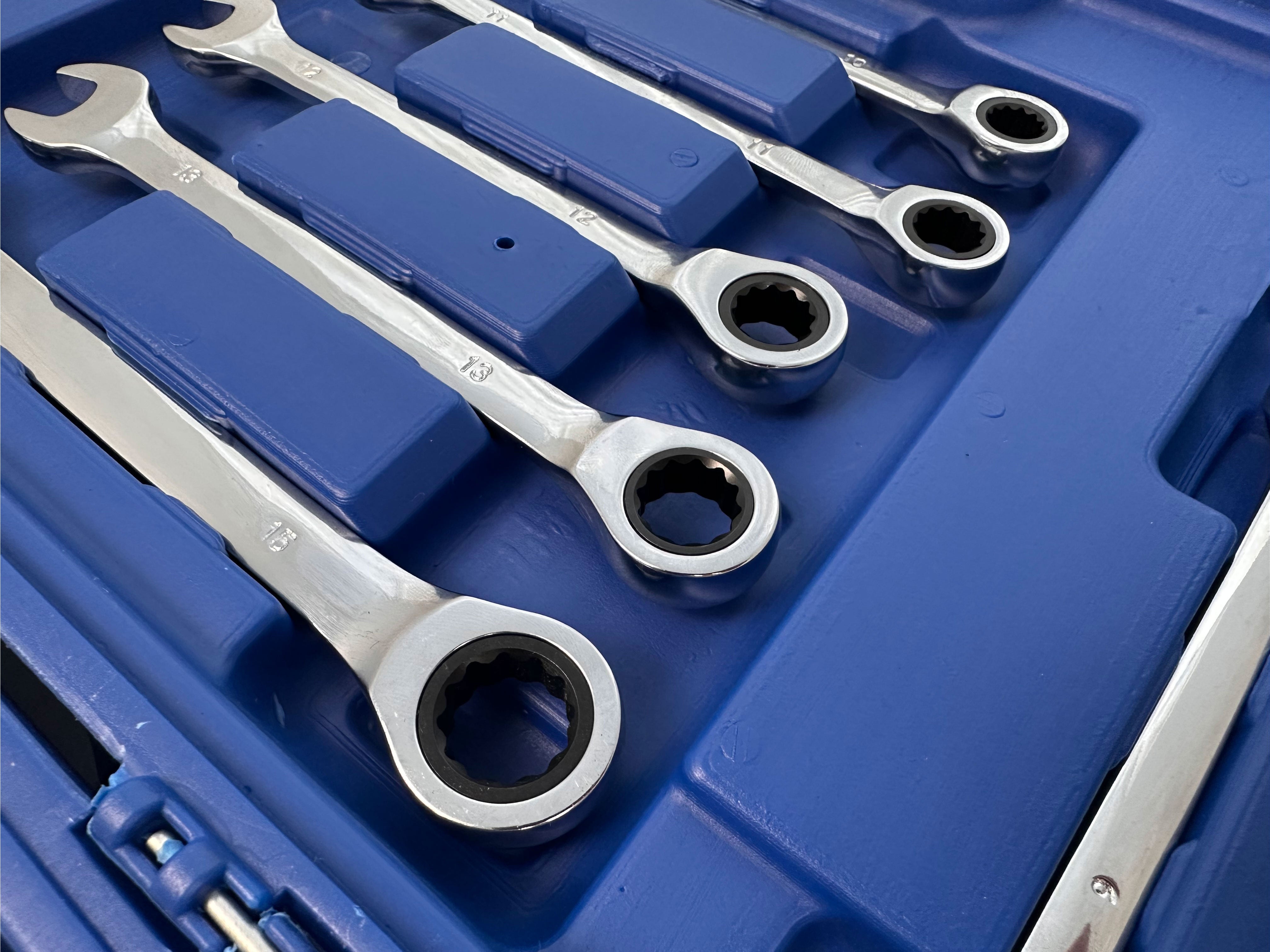 Комплект комбинирани ключове с тресчотка 8-19 мм, 12 бр. GEBO TOOLS