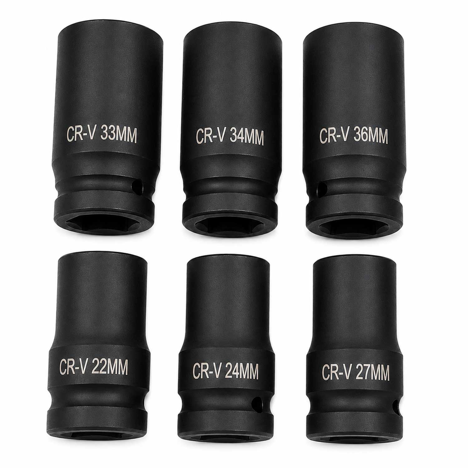 Комплект дълги ударни вложки 1'' 22–41 мм 10 броя GEBO TOOLS