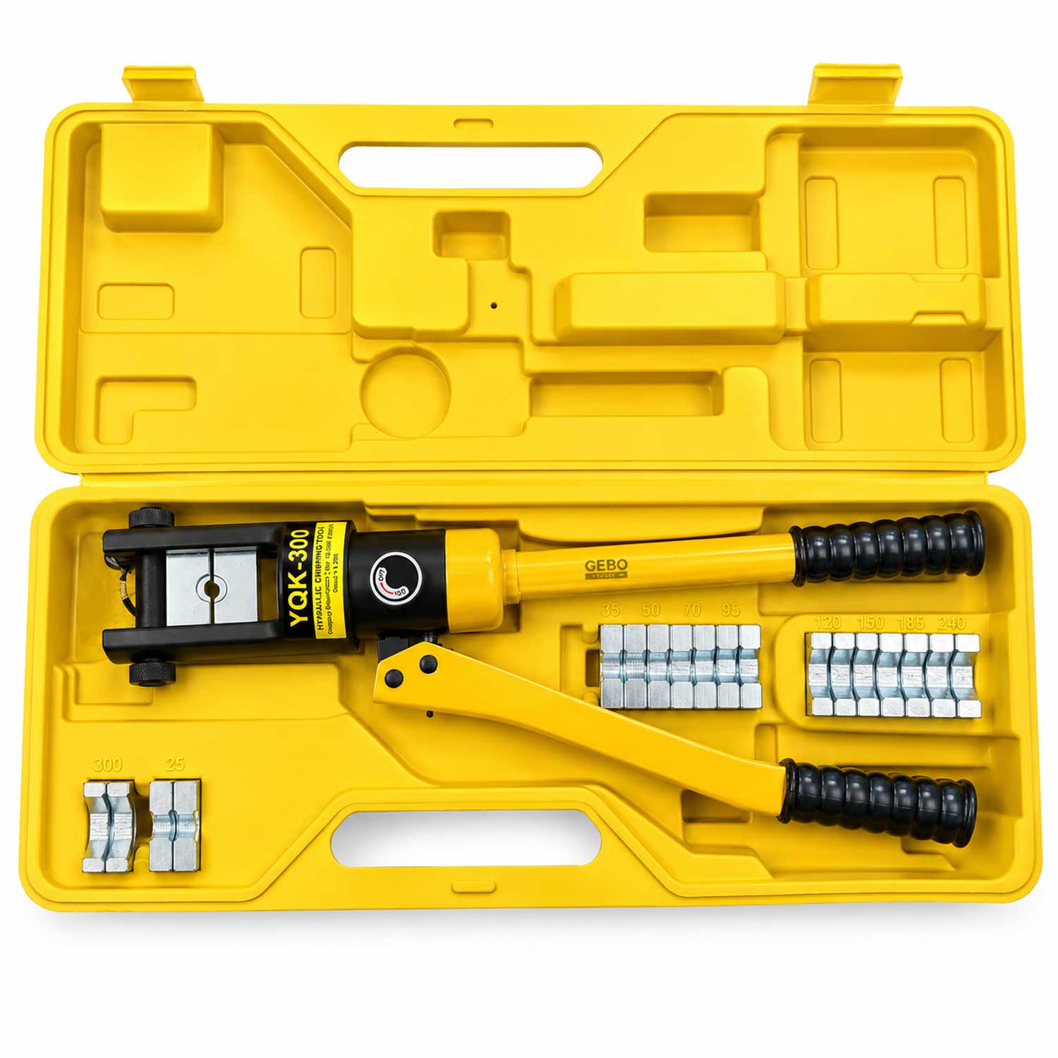 Хидравлични клещи за кабелно пресоване 16–300 мм² 13 тона GEBO TOOLS