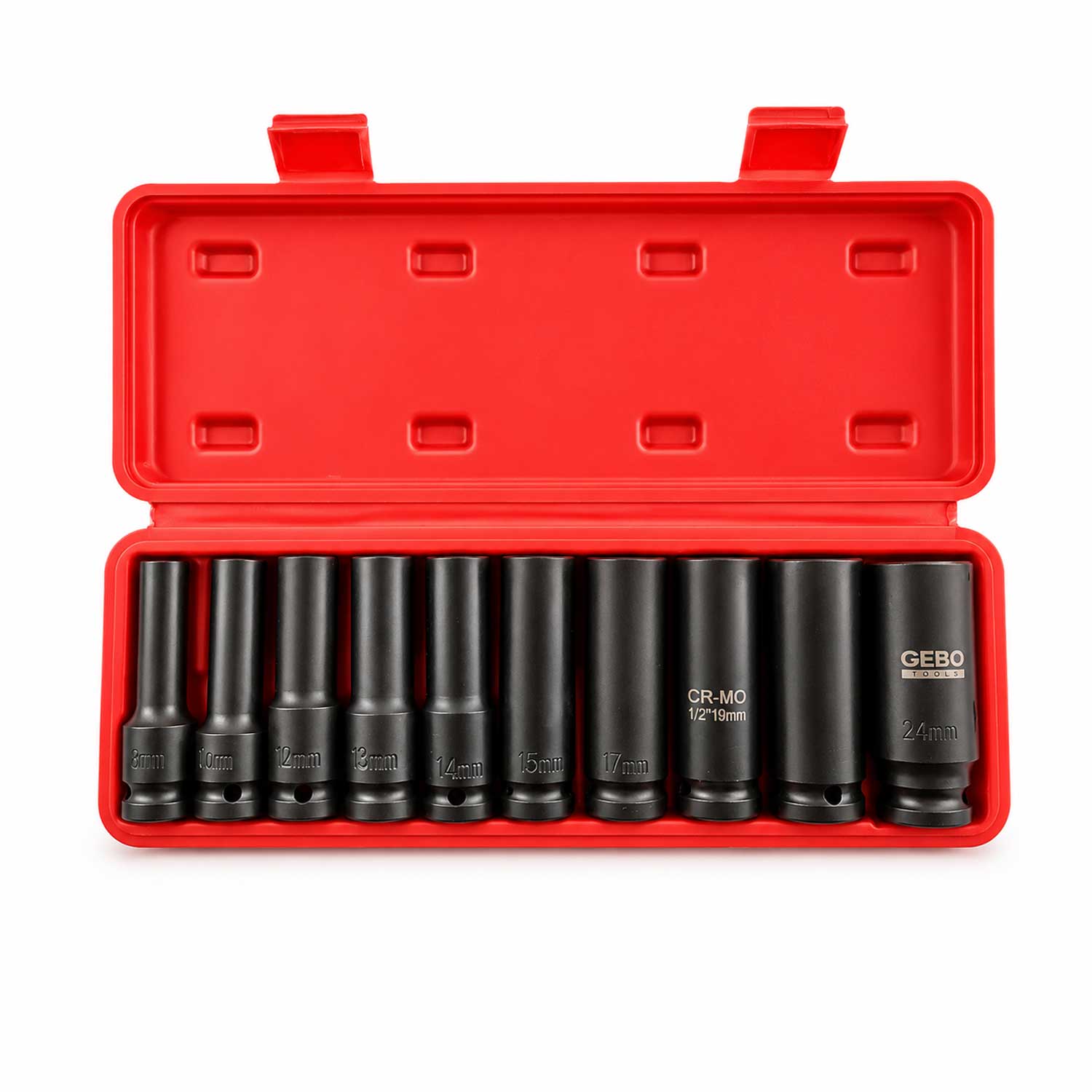 Комплект ударни вложки 1/2 Е8-Е24 мм 10 броя GEBO TOOLS