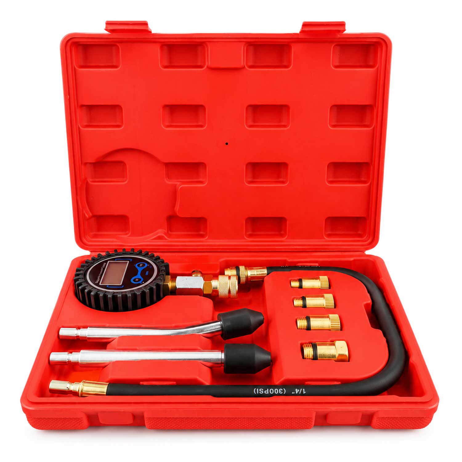 Компресомер за бензин с цифров манометър 8 части GEBO TOOLS