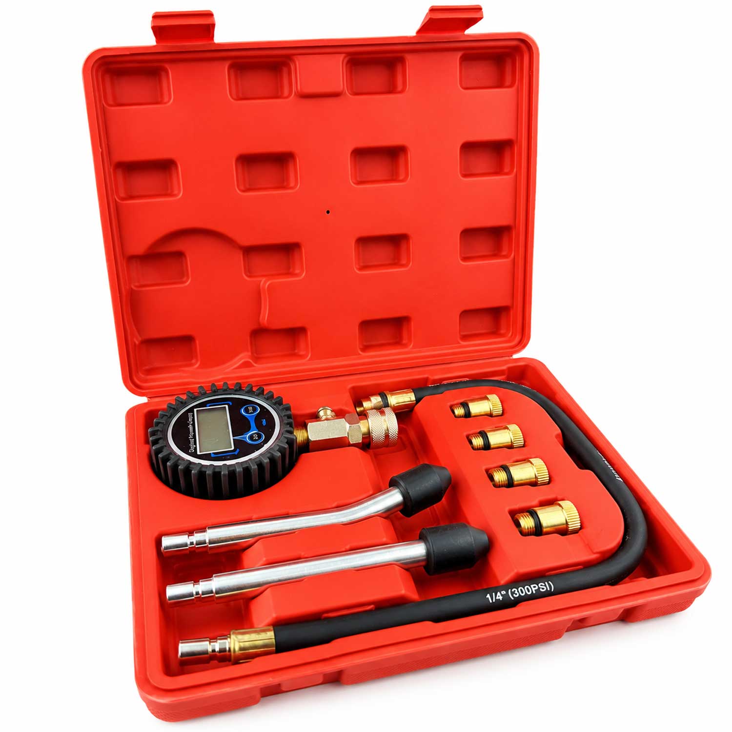 Компресомер за бензин с цифров манометър 8 части GEBO TOOLS