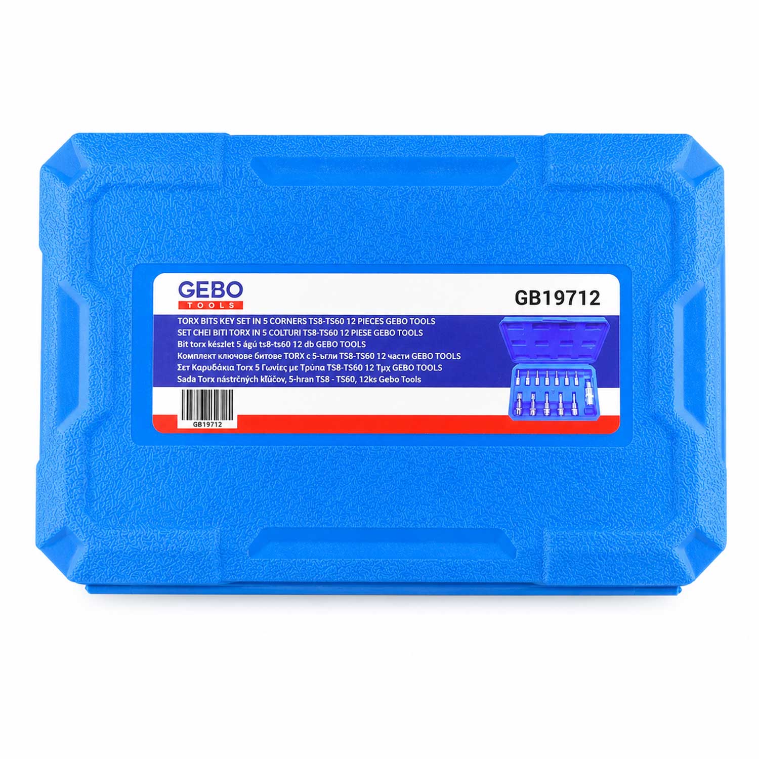 Комплект ключове битове торкс с 5 ръба TS8–TS60 12 броя GEBO TOOLS