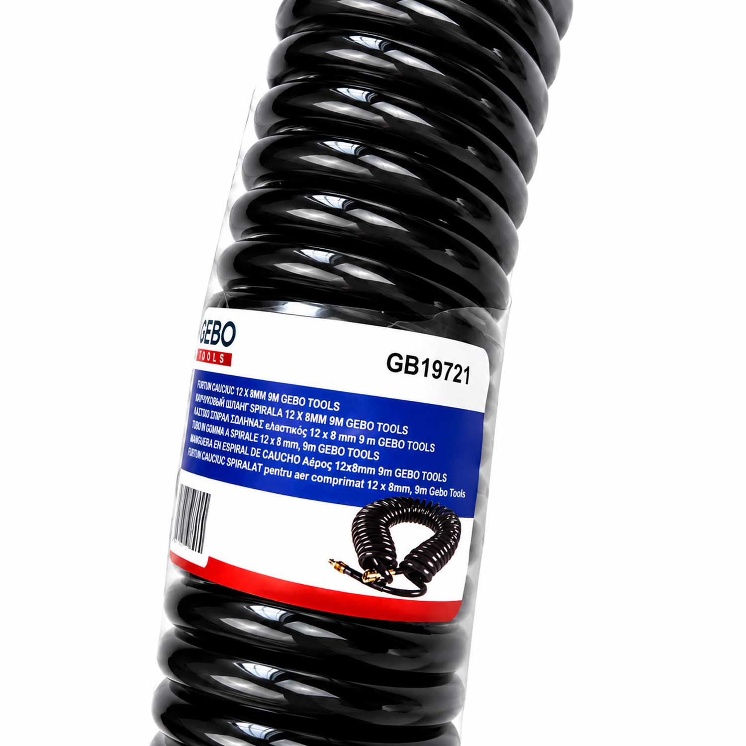 Спирален въздушен маркуч 12 x 8 мм 9 м GEBO TOOLS