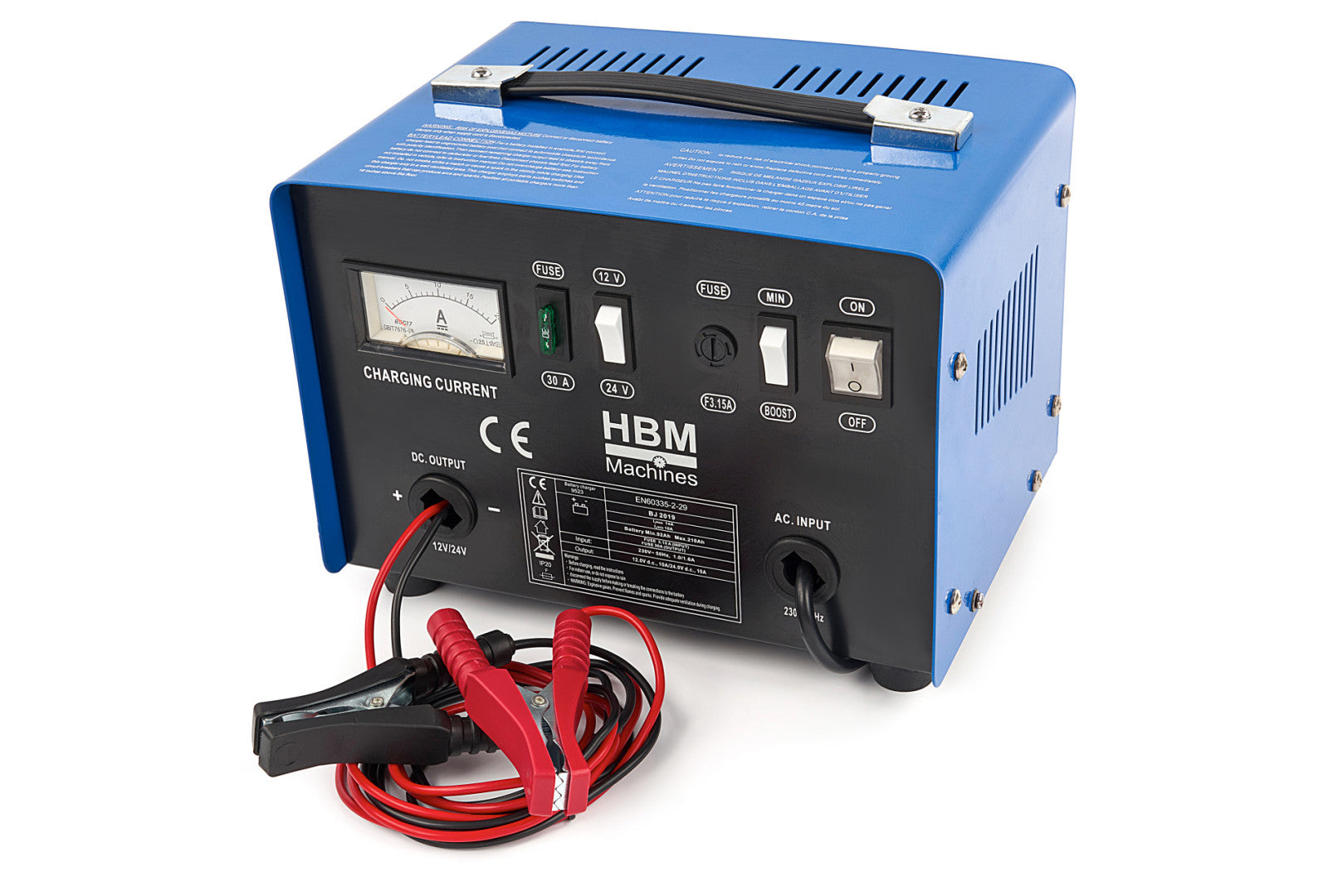 Зарядно устройство за автомобилен акумулатор HBM 12-24V 92-210AH
