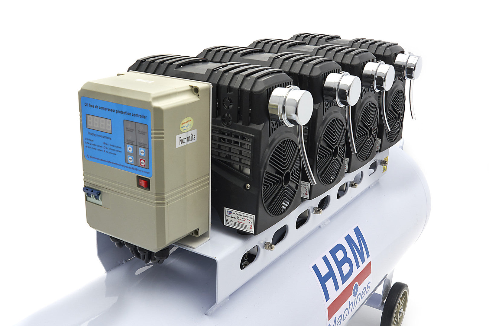 Безшумен компресор без масло SGS 200 л 10 BAR HBM MACHINES Холандия