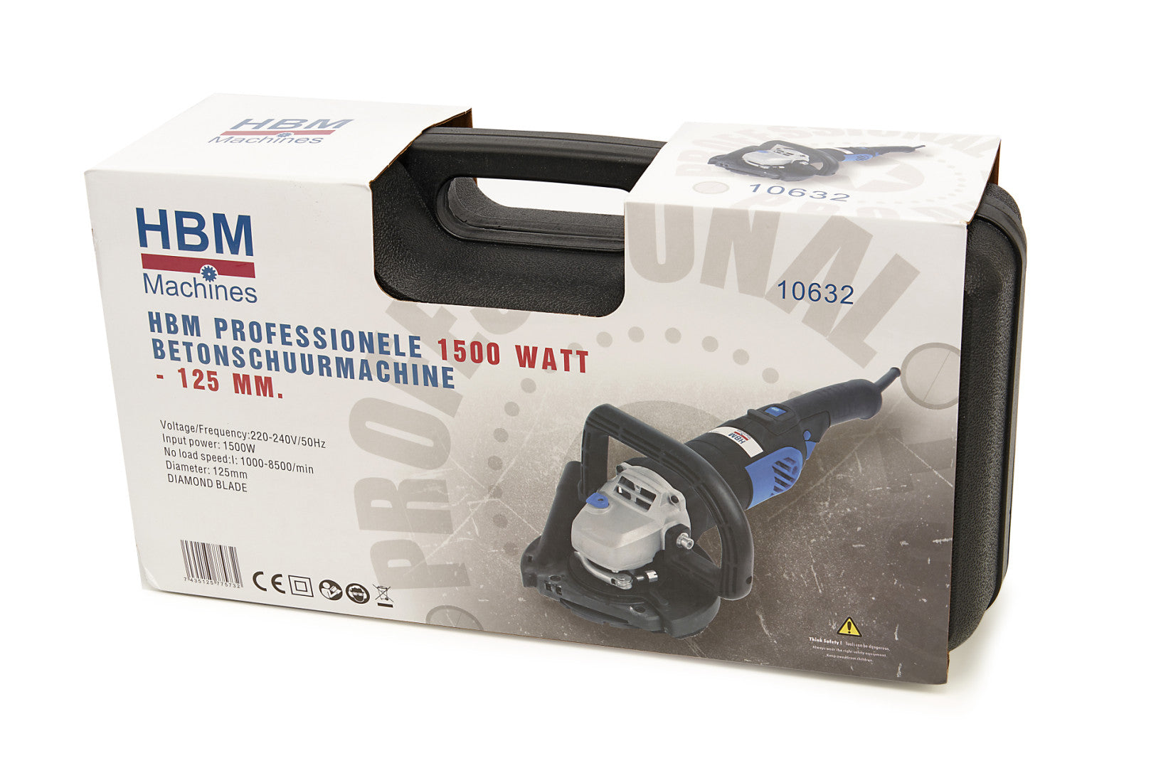 Шлайф машина за бетон 1500W 125MM HBM