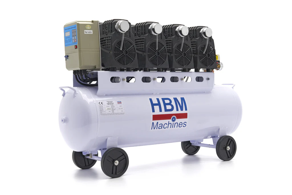Безшумен компресор HBM без шум, без масло 120 л 8 bar
