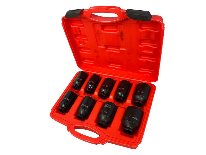 Комплект ударни вложки 1/2" за планетарни, 9 броя, 29-38 мм GEBO TOOLS