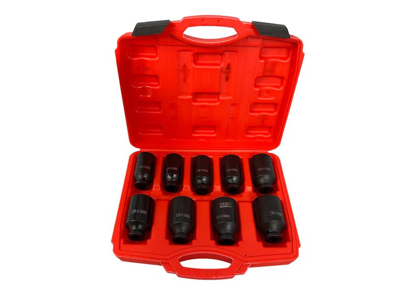 Комплект ударни вложки 1/2" за планетарни, 9 броя, 29-38 мм GEBO TOOLS