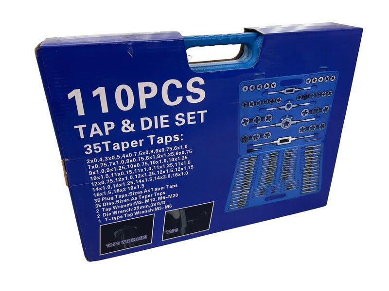 Комплект плашки и метчици, 110 части, M2-M18 GEBO TOOLS