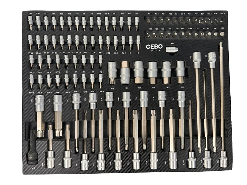 Комплект битове за шкаф, 101 броя GEBO TOOLS