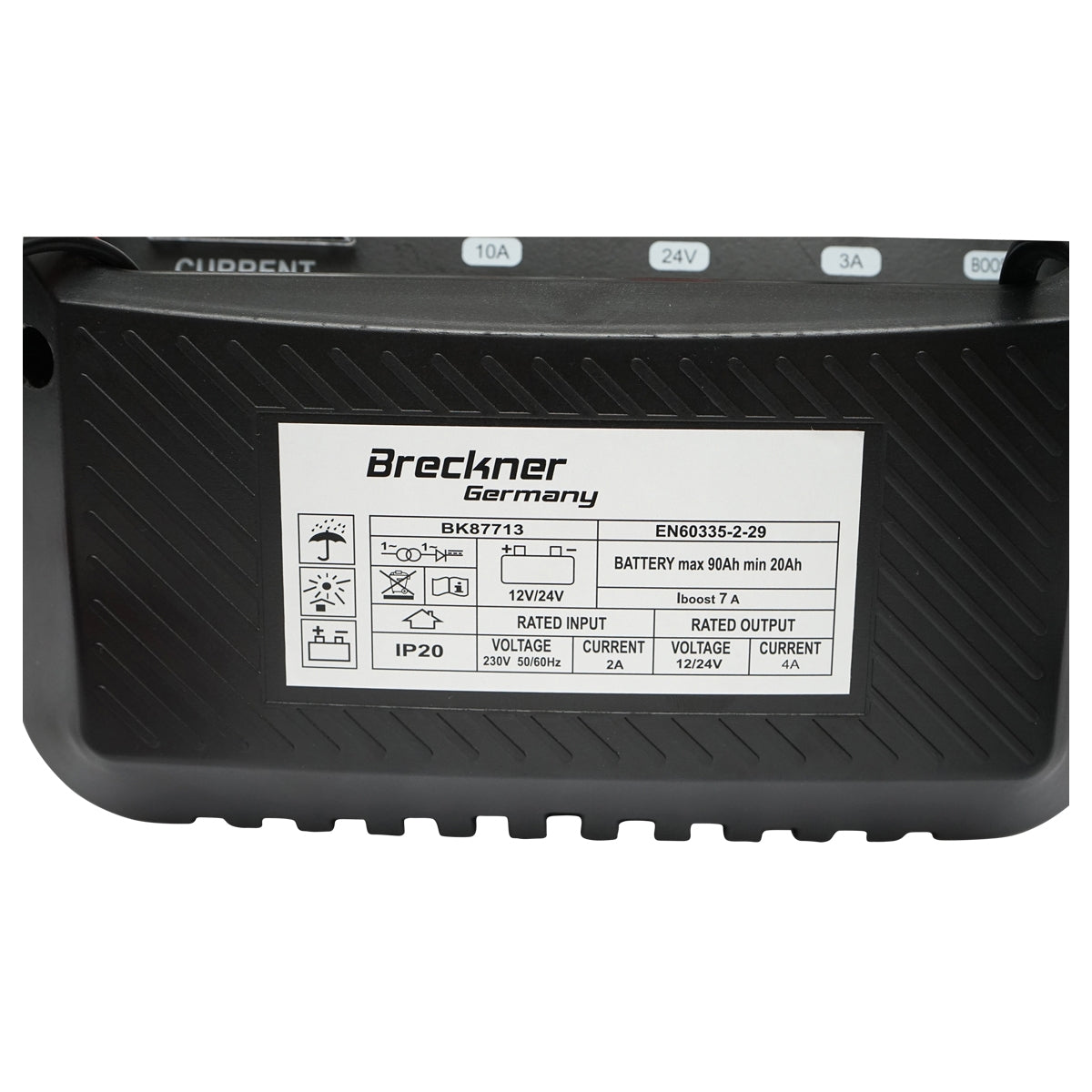 Зарядно устройство за автомобилни акумулатори 12/24V 5A 230V/140W за акумулатори 20-90Ah Breckner Germany