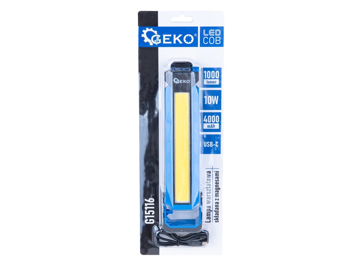 LED сгъваема лампа 10W 1000 лумена с батерия GEKO