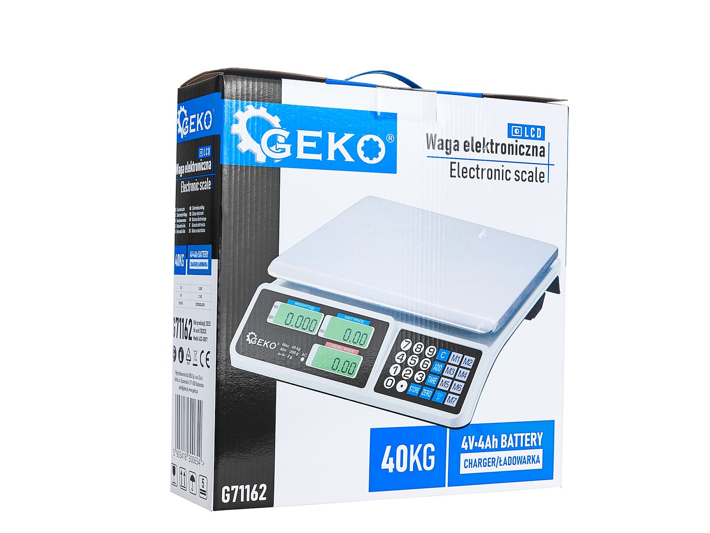 Електронна везна с LCD дисплей 40 кг GEKO