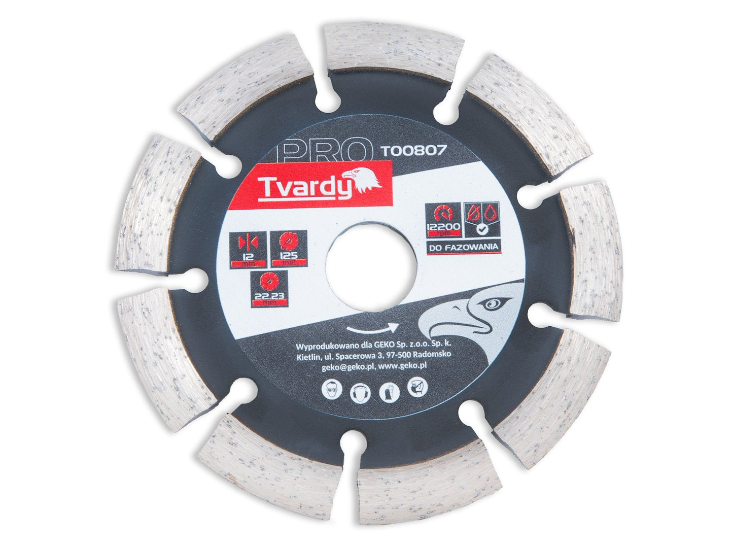 Сегментиран диамантен диск 125x12x22,23 мм TVARDY