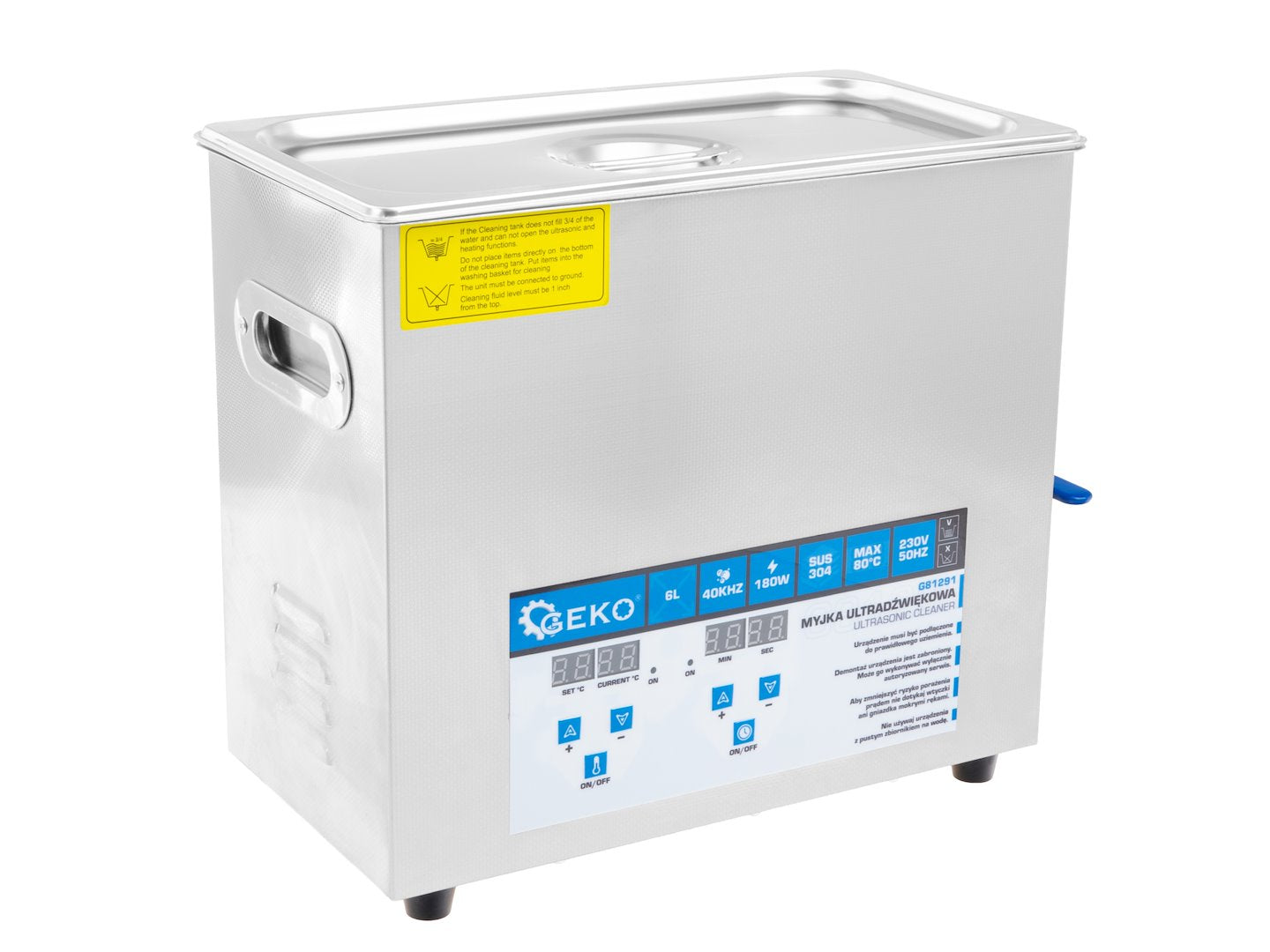 Ултразвуков апарат за почистване 6 л 180W – GEKO