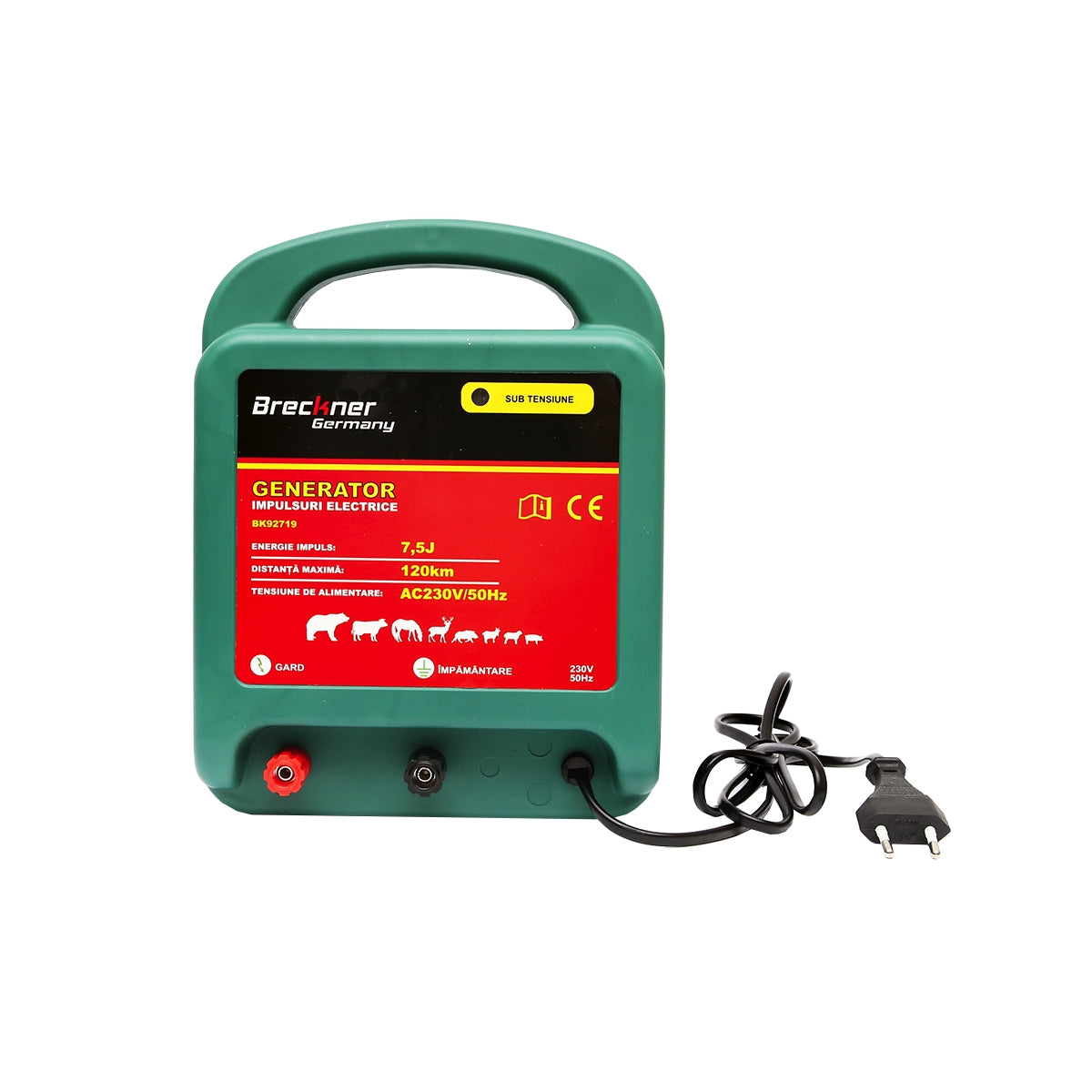 Генератор на импулси AC230V/50Hz 7.5 джаула, 120км за ел. ограда Breckner Germany