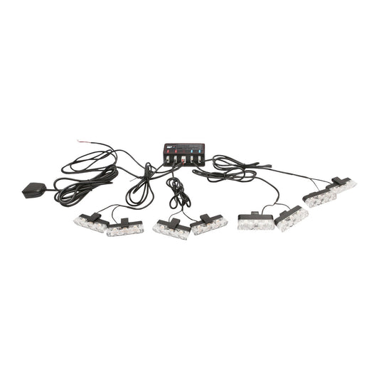 Комплект 8 стробоскопа с 3 LED, жълта светлина 12V Breckner Germany