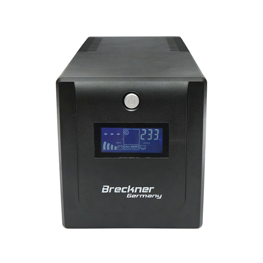 UPS устройство 1000VA/600W с 2x7,5Ah батерии и 4 шуко гнезда, LCD, USB Breckner Germany