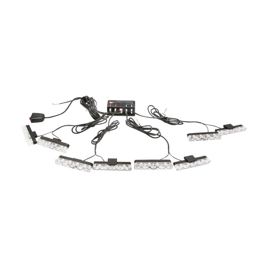 Комплект 8 стробоскопа с 4 LED, жълта светлина 12V Breckner Germany